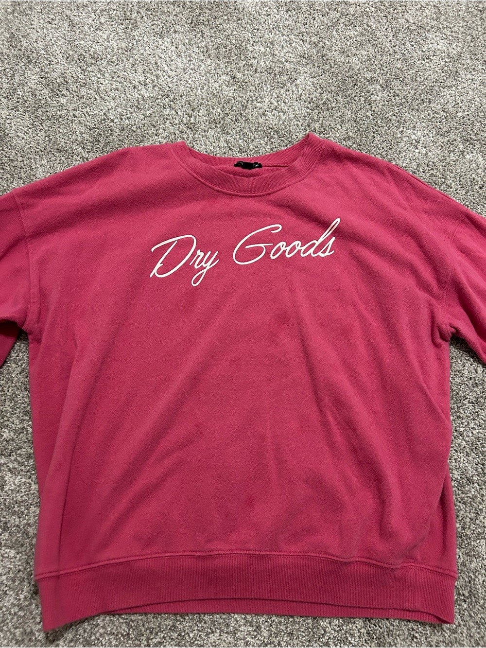 Dry Goods Rose Crewneck Sweatshirt with Script Logo